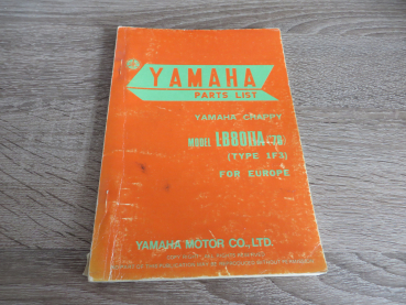 Yamaha Chappy Teile Katalog LB80 Chappy parts list catalogue Explosionszeichnungen