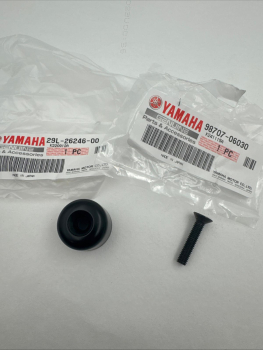 YAMAHA RD500LC RD350LCF RZ350S GRIFFENDE MIT SCHRAUBE END GRIP WITH BOLT 29L-26246-00 NEU ORIGINAL