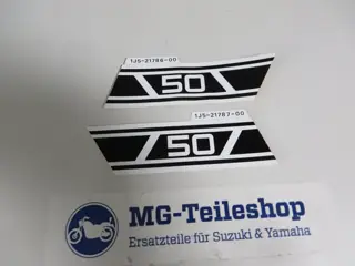 Yamaha Seitendeckel Aufkleber FS1 DX (1976) Emblem Original