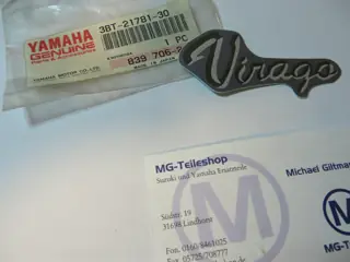 Yamaha Seitendeckel Schriftzug XV500 XV535 Virago side cover emblem Original NOS