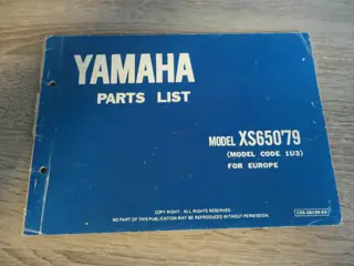 Yamaha XS650 447 1U3 Ersatzteilkatalog Parts List Original