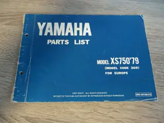 Yamaha XS750 3G9 1979 Ersatzteilkatalog Parts List Original