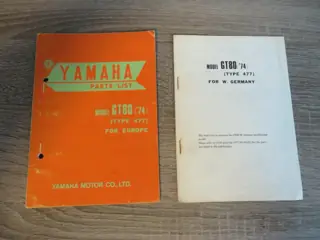 Yamaha GT80 Typ 477 Ersatzteilkatalog 1974 + Ergänzung Parts List
