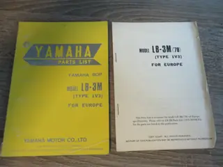 Yamaha LB3-M Bop Ersatzteilkatalog 1977 + Ergänzung 1978 Parts List