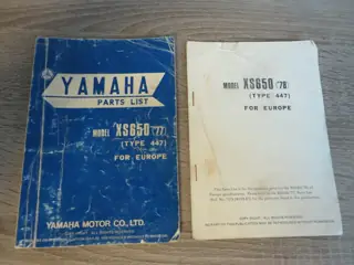 Yamaha XS650 Typ 447 Ersatzteilkatalog 1977 + Ergänzung 1978 Parts List
