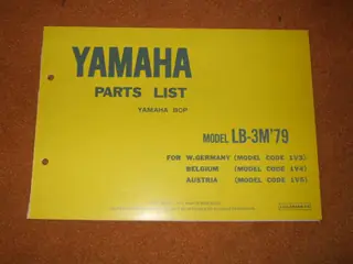 Yamaha Bop LB-3M `79 1V3 1V4 1V5 Parts List Teilekatalog Ersatzteilliste