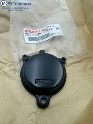 Yamaha Ölfiltergehäusedeckel schwarz Cover Oil Filter XT250 XT500 XT550 583-13447-01 ORIGINAL NEU