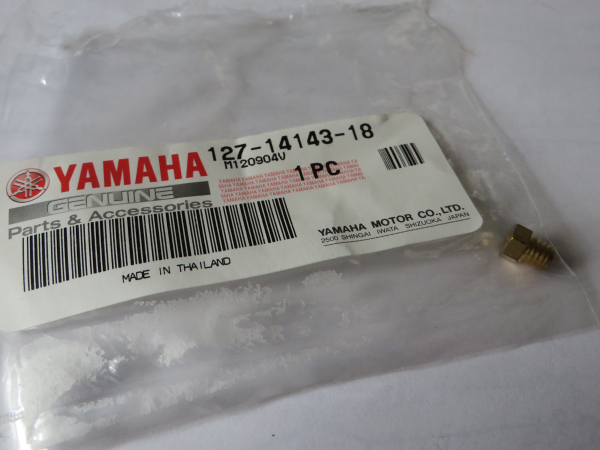 Yamaha Chappy LB50 LB80 90er Hauptdüse Standart 127-14143-18 Original NEU 127-14143-18 Original Ersatzteil – MG-Teileshop