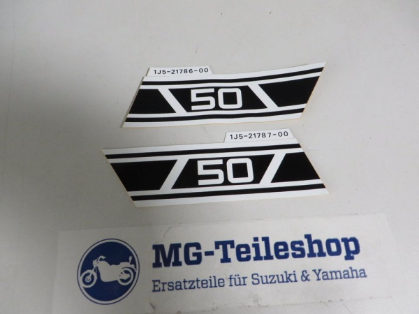 Yamaha Seitendeckel Aufkleber FS1 DX (1976) Emblem Original 1J5-21787-00 Original Ersatzteil – MG-Teileshop