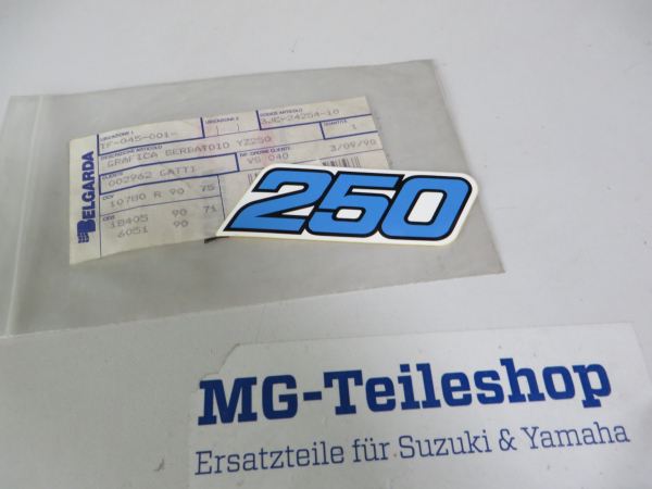 Yamaha YZ250 3JE sticker 3JE-24254-10 Original NOS 3JE-24254-10 Genuine spare part – MG-Teileshop