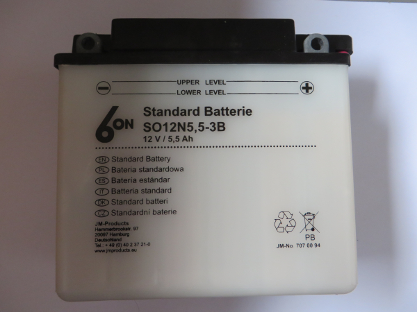 Yamaha Yuasa Motorradbatterie 12N5.5-3B Yamaha RD125 RD250 LC RD350 RD500 LC YZF-R125 Aprilia RX125 12N5.5-3B Original Ersatz