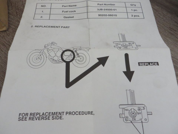 Yamaha Benzinhahn XV535 Virago fuel cock original NOS