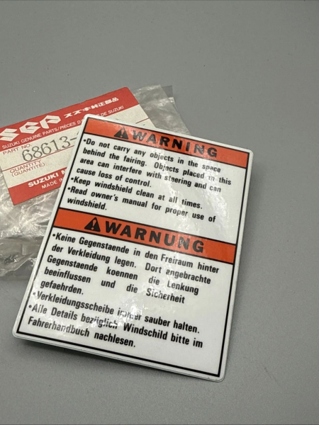 YAMAHA WARNHINWEIS GSF600/1200 GSX750F RF600/900R LABEL,WARNING STEERING XX36620